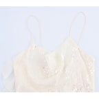 Sequin Mini Dress Woman, Sexy Slip Party Dresses for Women, Summer Backless Women's Dress, Straps Beach Short Dresses