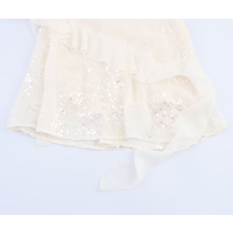 Sequin Mini Dress Woman, Sexy Slip Party Dresses for Women, Summer Backless Women's Dress, Straps Beach Short Dresses