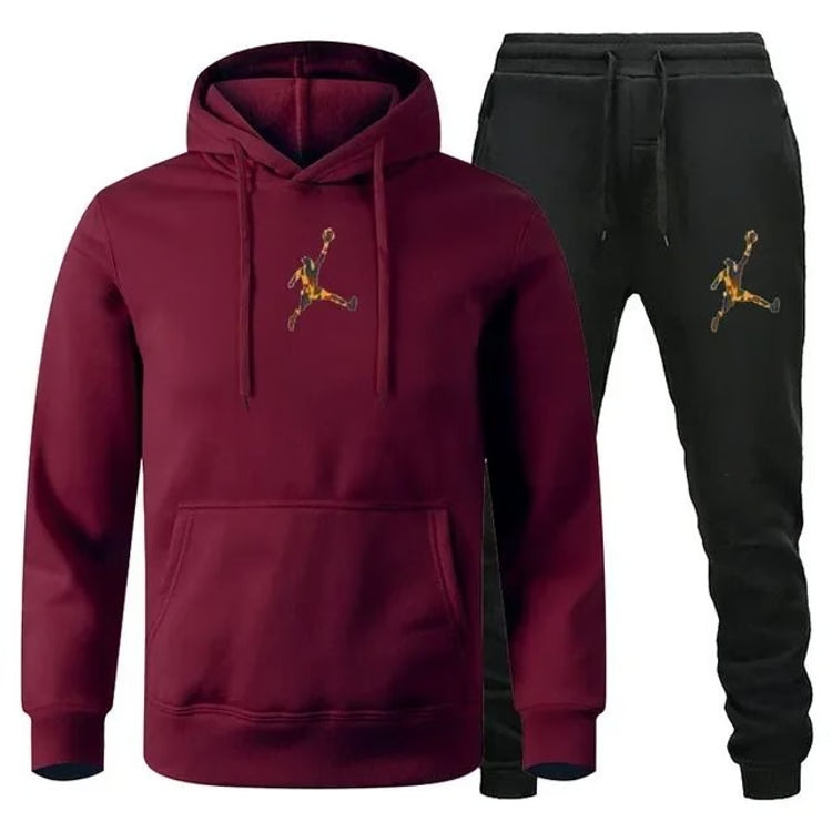 Men Autumn Winter Jogging Sportswear Set Sweatshirt and Pants