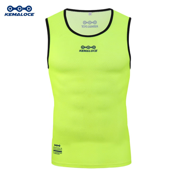 Breathable Cycling Base Layer, Quick Dry MTB Vest, Cool Cycle Sleevess for Summer, White Bike Undershirt