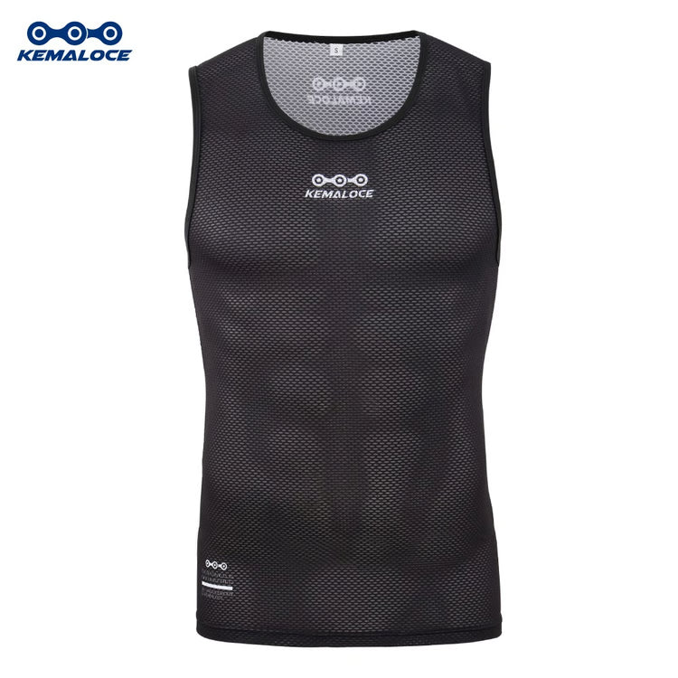 Breathable Cycling Base Layer, Quick Dry MTB Vest, Cool Cycle Sleevess for Summer, White Bike Undershirt