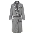 Plus Size Thick Flannel Mens Kimono Bathrobe for Autumn and Winter